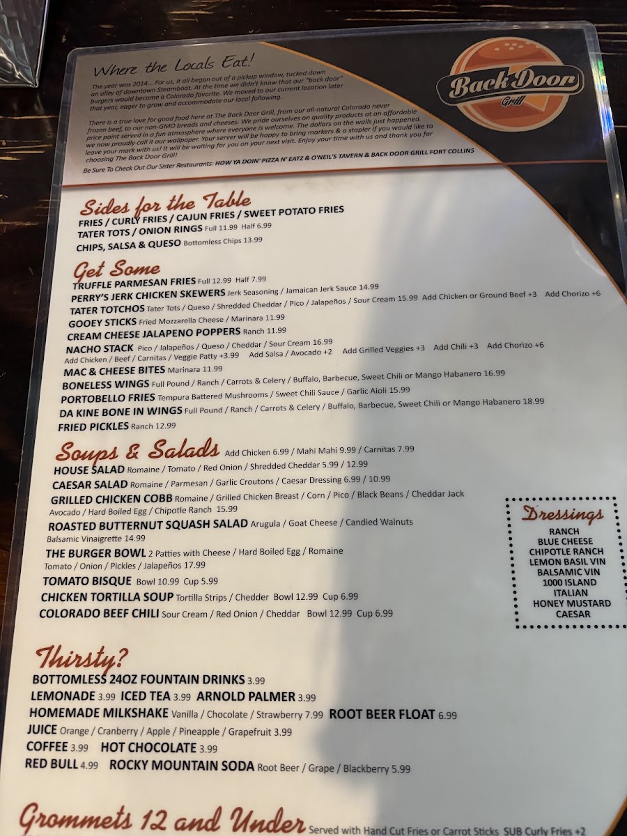 Back Door Grill Menu - Image 2