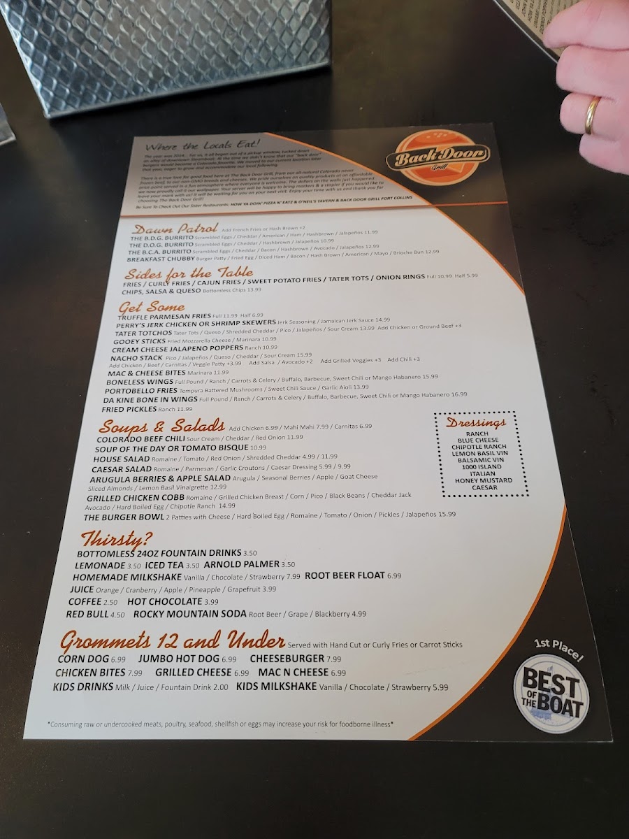 Back Door Grill Menu - Image 6